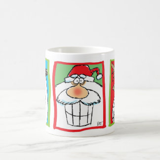 Mugg för Santa, ren- & snögubbejultecknad