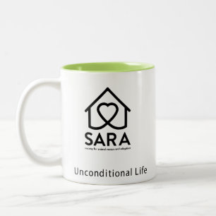 Mugg för SARA fristadkaffe