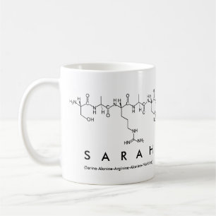 Mugg för Sarah peptidenamn