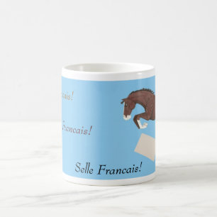 Mugg för Selle Francais banhoppninghäst