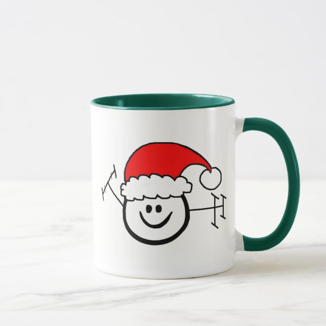 Mugg för skinka för god julmorsealfabet lycklig (Höger)