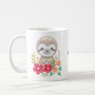 Mugg för Sloth för baby för namn för
