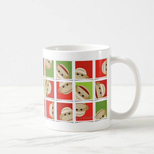 Mugg för sock monkeyjulkvarter (Höger)