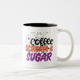 Mugg för socker för happy halloweenkaffeskri