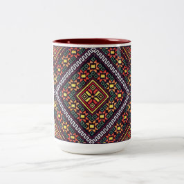 Mugg för solar för ukrainsk Vyshyvanka broderi