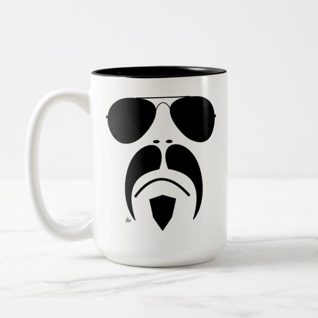 Mugg för solglasögon för Moustacheflygarestil (Vänster)