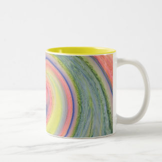 Mugg för solsken- och regnbågetwirlkaffe