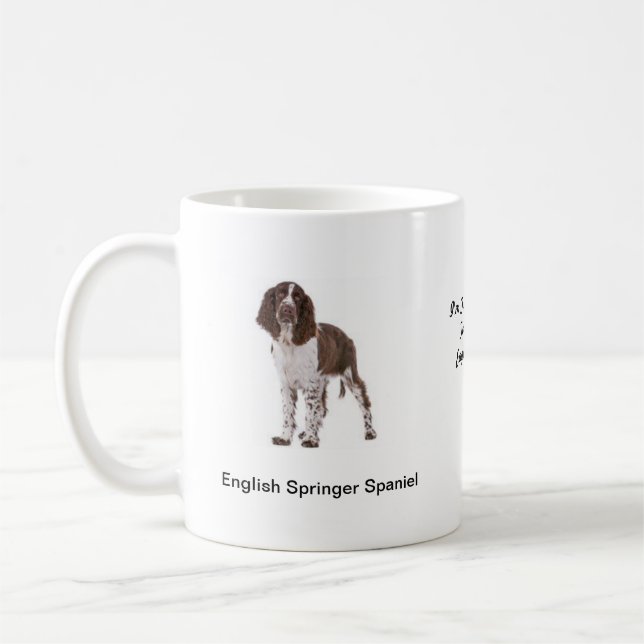 Mugg för SpringerSpaniel - med två bilder och ett (Vänster)