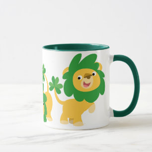 Mugg för st patrick's daytecknadlejon
