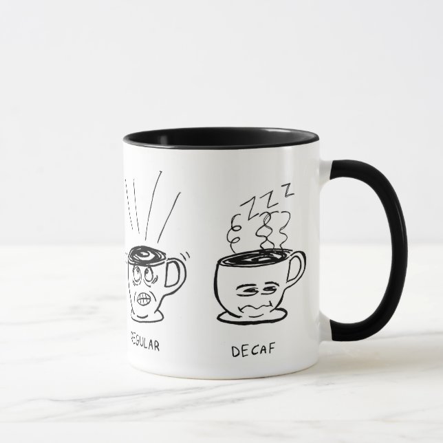 Mugg för stamgäst-/Decaftecknadkaffe (Höger)