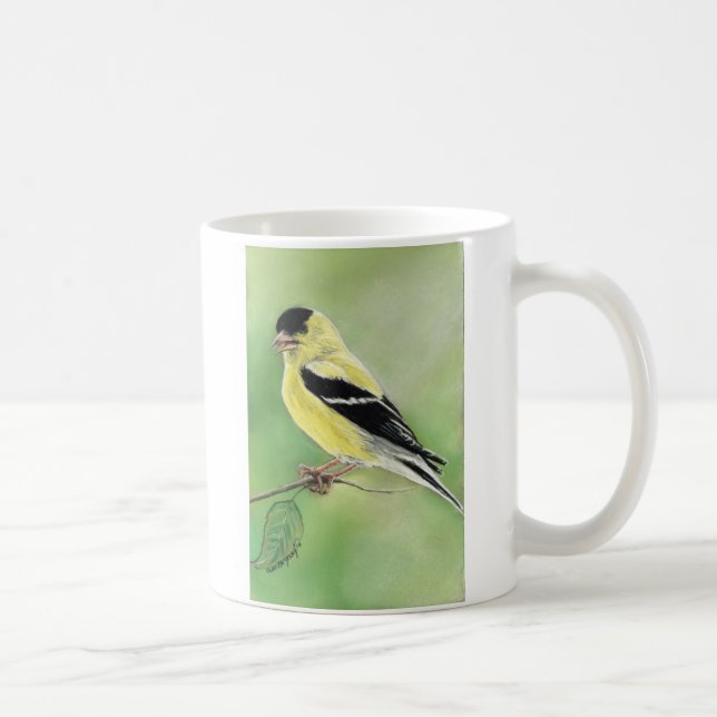 "Mugg för steglitsfågelkonst Kaffemugg (Höger)