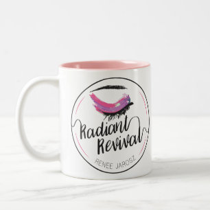 Mugg för strålpunktnypremiärlogotyp