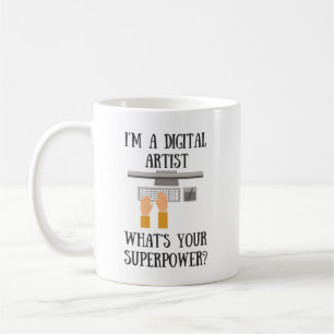 Mugg för Superhero för Digital grafisk
