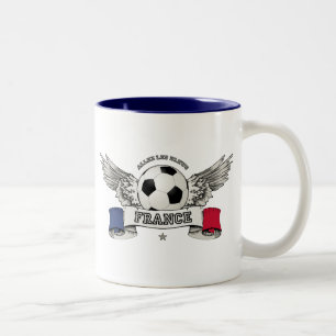 Mugg för supporter för frankrikefotbolllandslag