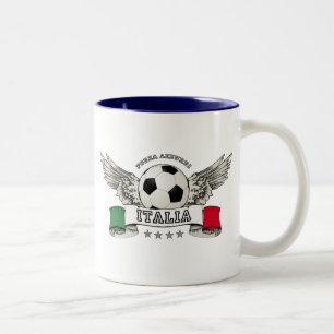 Mugg för supporter för italienfotbolllandslag