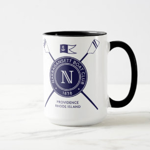 Mugg för svart handtag-/insidaNBC