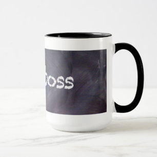 Mugg för svart tavla- och kritachefkaffe