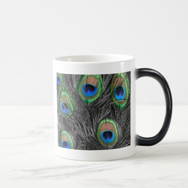 Mugg för svart- & vitpåfågelfjädrar (Höger)