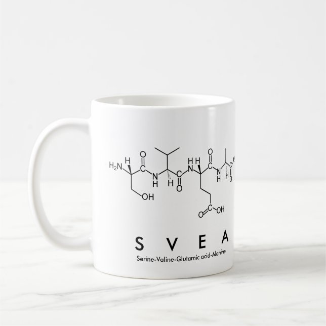 Mugg för Svea peptidenamn (Vänster)