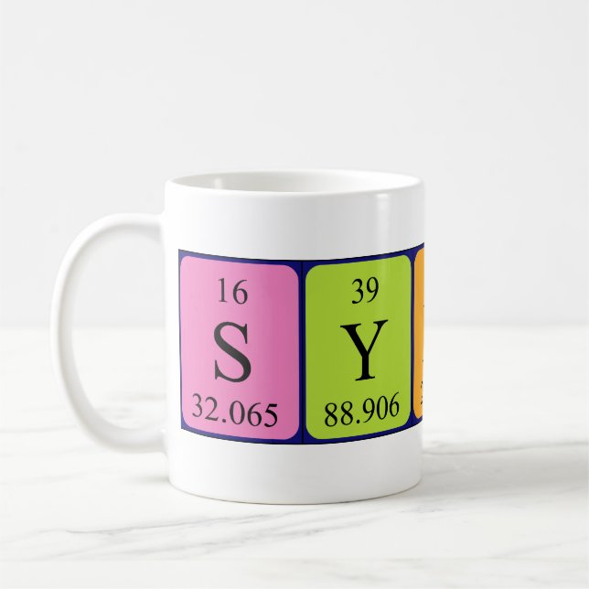 Mugg för Sydney periodisk bordnamn (Vänster)