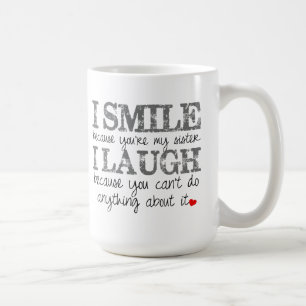 Mugg för systercitationsteckenkaffe