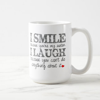 Mugg för systercitationsteckenkaffe