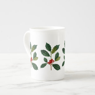Mugg för Tea för järnekbärbenporslin Benporslin Mugg