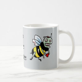 Mugg för tecknad för humlazombie rolig