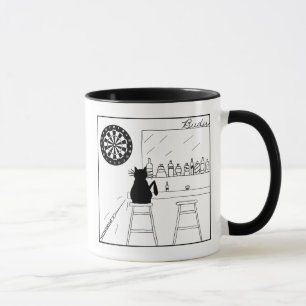 Mugg för tecknad för kattHatersDartboard