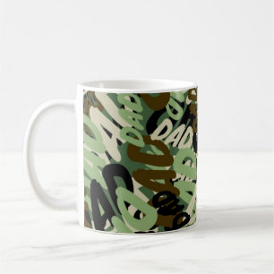 Mugg för text för Camo kamouflagePAPPA