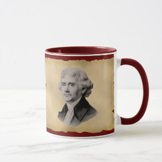 Mugg för Thomas Jefferson citationsteckenkaffe