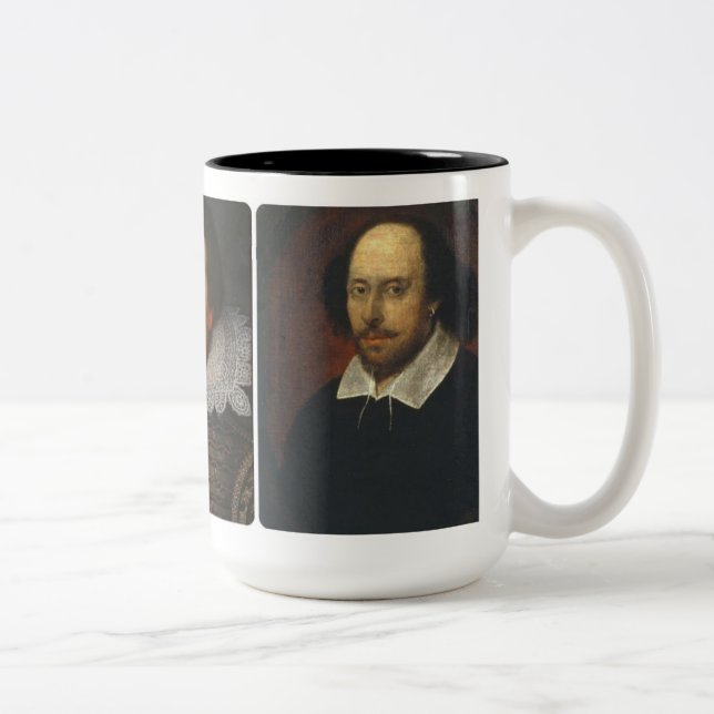 Mugg för tre Shakespeare porträtt (Höger)
