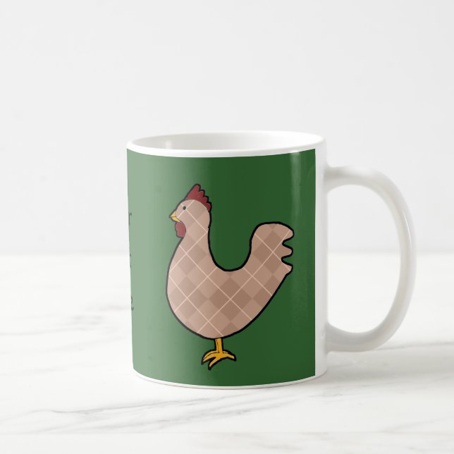 Mugg för tupp Argyle för Folk konst (Höger)