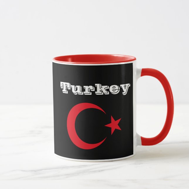 Mugg för Turkiet flaggakaffe/Türkiye Kahve Kupa (Höger)