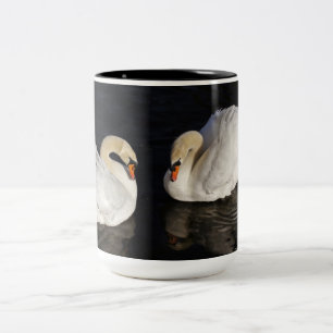 Mugg för två svanar