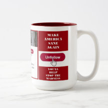 Mugg för Unfollow trumfTwitter