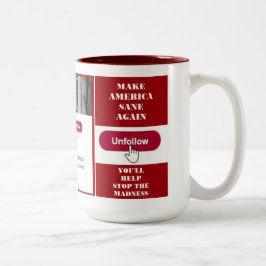 Mugg för Unfollow trumfTwitter