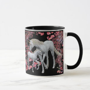 Mugg för Unicornmare- och fölfantasi