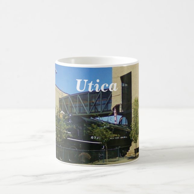 Mugg för Utica New York rolig fotokaffe (Center)