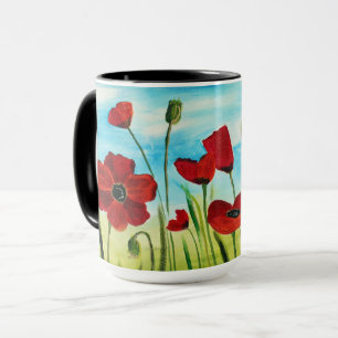 Mugg för vallmofältkaffe