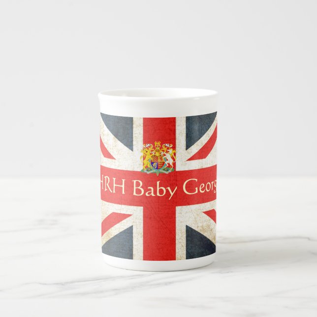 Mugg för vapensköld för HRH-babyGeorge benporslin (Framsidan)
