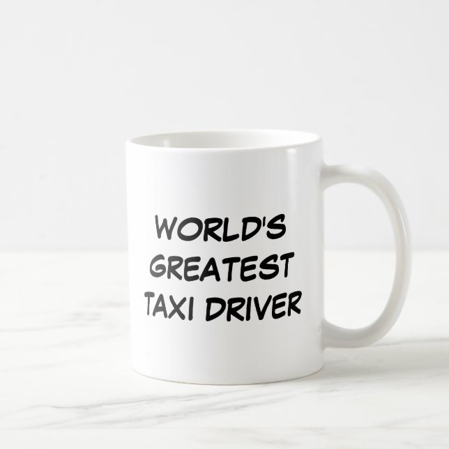 Mugg "för världsmästaretaxichaufför" (Höger)