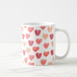 Mugg för vattenfärghjärtor
