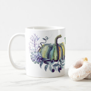 Mugg för vattenfärgpumpakaffe