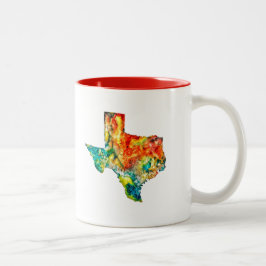 Mugg för vattenfärgTexas kaffe