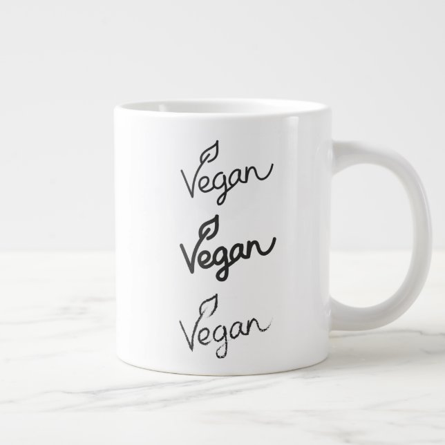 Mugg för Vegantypografibenporslin Jumbo Mugg (Höger)