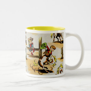Mugg för vintageCowboyCowgirl