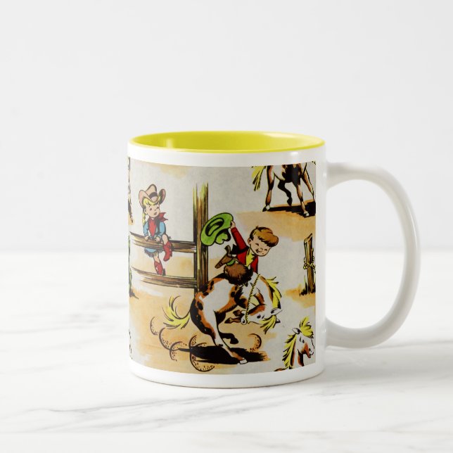 Mugg för vintageCowboyCowgirl (Höger)