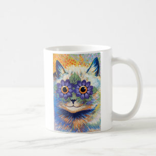 Mugg för vintageflower powerkatt