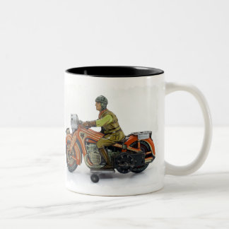 Mugg för vintageleksakmotorcykel